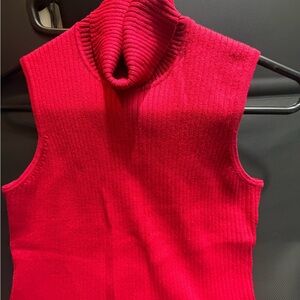 Chico's Sleeveless Cowl Neck Sweater - Bright Red